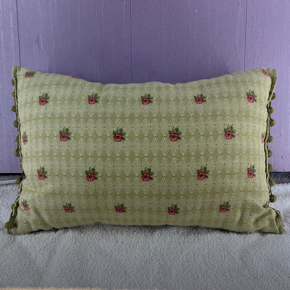 Vintage Romantic Floral‎ Pillow Set Embroidered Cottagecore French Country Decor - Picture 9 of 16